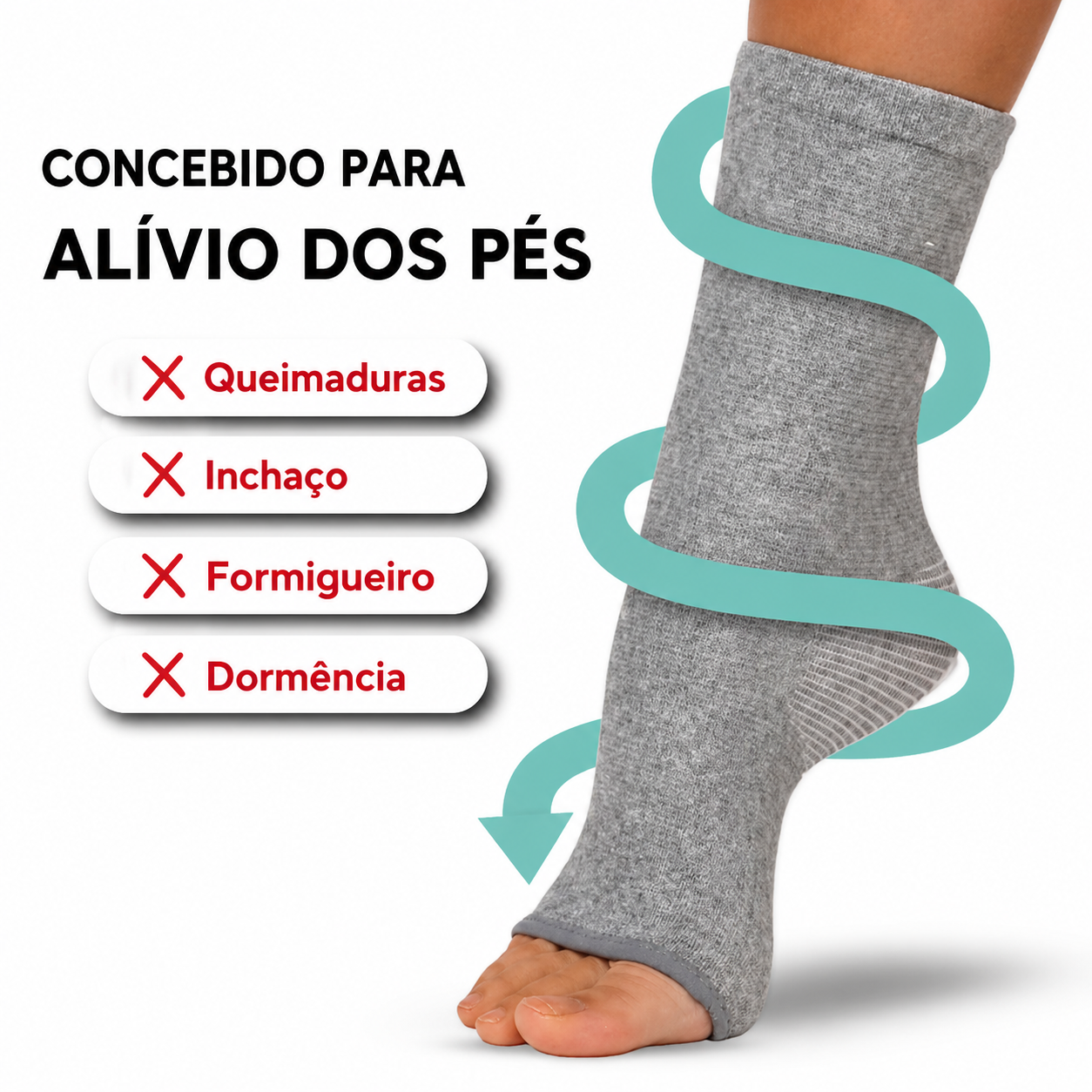 Meias de Compressão Anti-Fadiga em Bambu